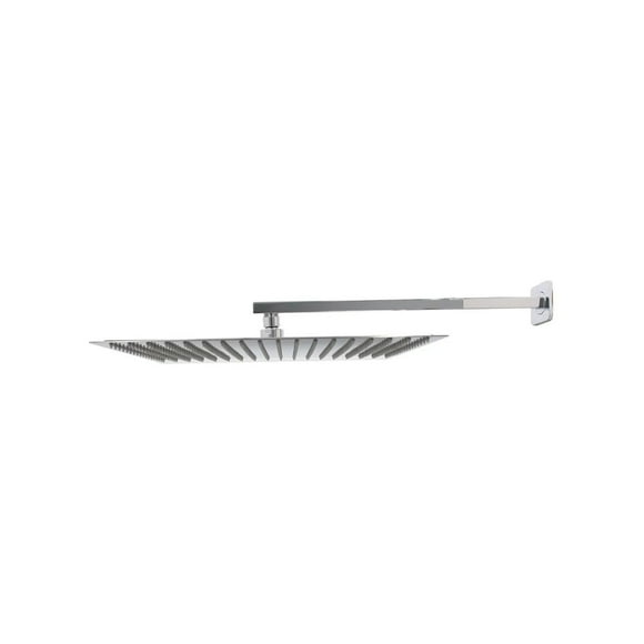 Regadera Cuadrada 40 Cm Rubinett Con Brazo De Pared Cromada Espejo XK-10-40CP