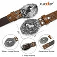 thumbnail image 5 of SUOSDEY Men Western Leather Belts for Women,Cowboy Cowgirl Embossed Belts for Jeans Christmas Gifts, 5 of 7