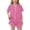 Hot Pink, variant on Girls Light Blue Leopard Print Sleepwear Set - Short Sleeve Button Down Pajama Top & Shorts 2 Piece for Kids,Size 11-12T