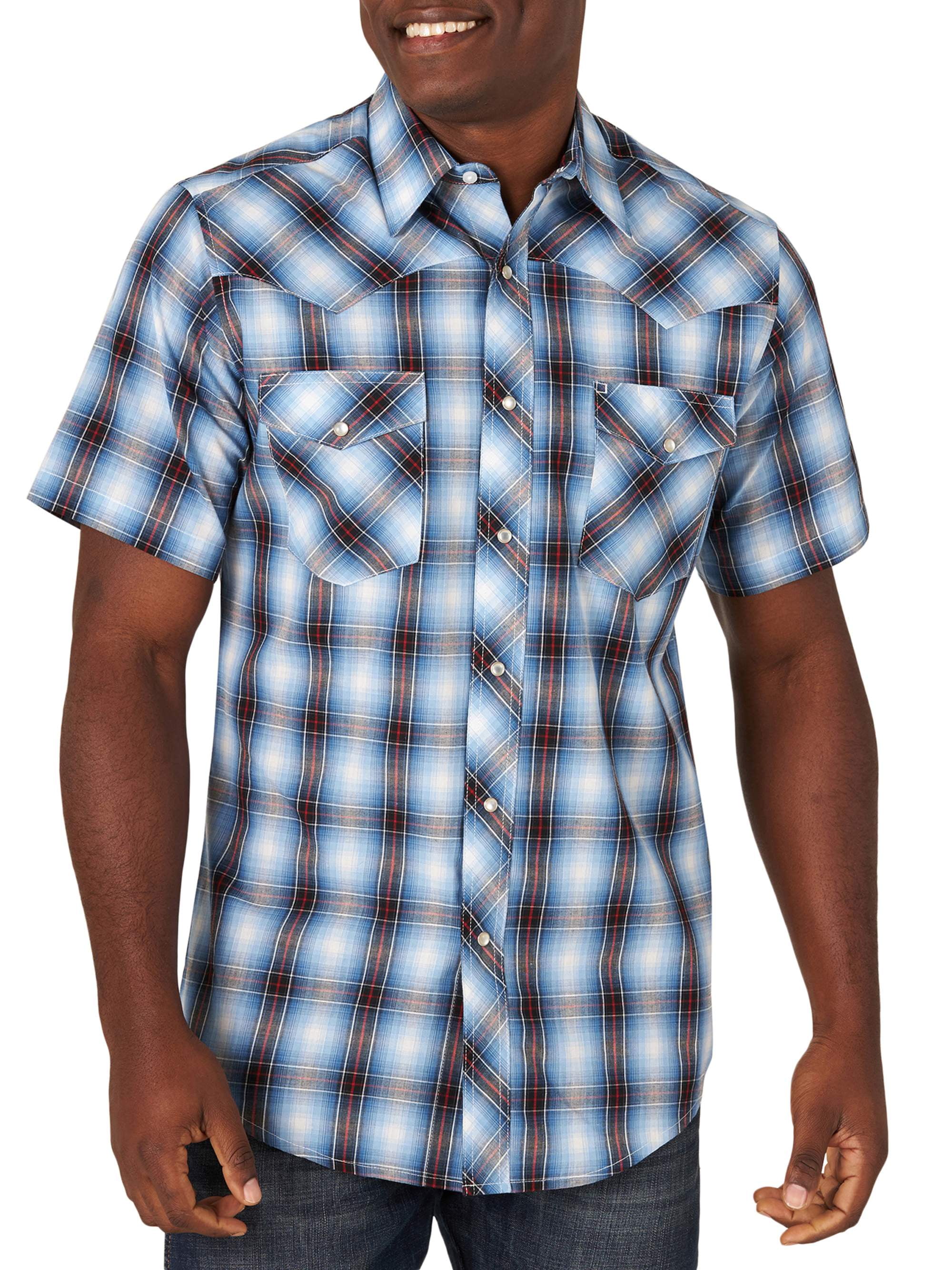 Wrangler Men's Short Sleeve 2 Pocket Western Shirt 