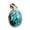 Blue Copper Turquoise, variant on Solid 925 Sterling Silver Pendant For Men Women, Natural Blue Larimar Cabochon Oval Gemstone Amazing Handcrafted Jewelry For Her Him