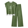 thumbnail image 1 of Baikeli Ensembles d'Été Pas Chers pour Femmes Ensemble Décontracté Sans Manches Imprimé Col Rond Haut et Pantalon Tenues de Voyage d'Été pour Femmes 2024, 1 of 2