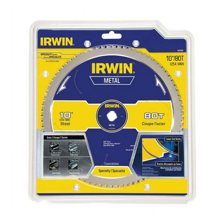 UPC 024721999436 product image for Irwin Marathon 10 in. Dia. x 5/8 in. Circular Saw Blade Steel 80 teeth 1 pc. | upcitemdb.com