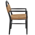 thumbnail image 6 of SAFAVIEH Farley Classic Jute Rope Solid Dining Armchair, Black/Natural, 6 of 13