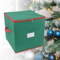 thumbnail image 2 of Luzkey Boîte de Rangement pour Ornements de Noël Conteneur de Rangement de Noël 64 Compartiments Fermeture Éclair de Protection Organisation de Rangement Vert, 2 of 8
