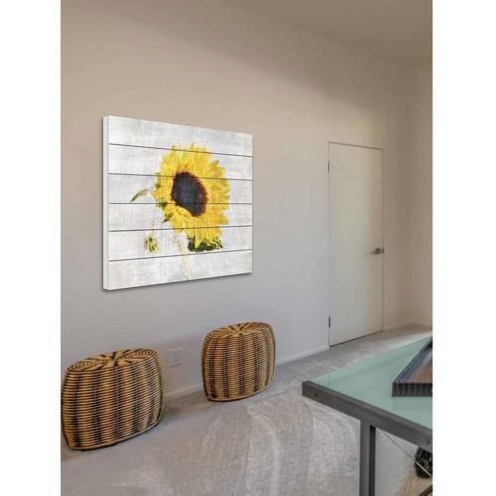 "Symphony III" Painting Print on White Wood