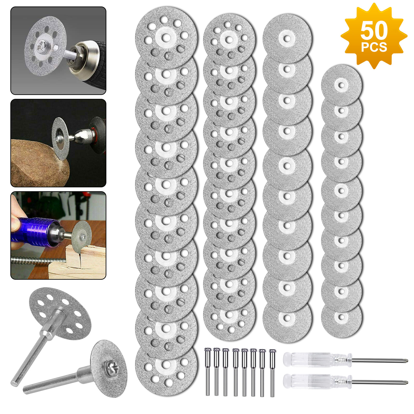 Dremel cutoff discs and mandrel set