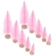 thumbnail image 1 of 10 árboles de Navidad en miniatura de pino con base de madera para escritorio. Decoración navideña., 1 of 7