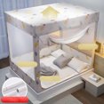 thumbnail image 1 of Canopy Bed Curtains High Tenacity Breathable High Density Mesh Stable Skin Friendly Bed Net for Bedroom Hotel, 1 of 5