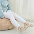 thumbnail image 2 of 3 Pack Baby Girls Cable Knit Leggings Toddler Solid Footless Tights Cotton Seamless Pants for Infants Kids 0-5T, 2 of 9