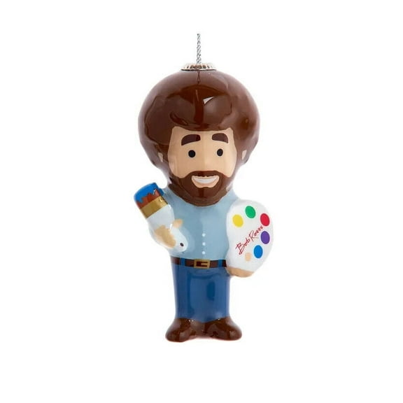 BOB ROSS With Palette Decoupage Christmas Ornament by Kurt Adler