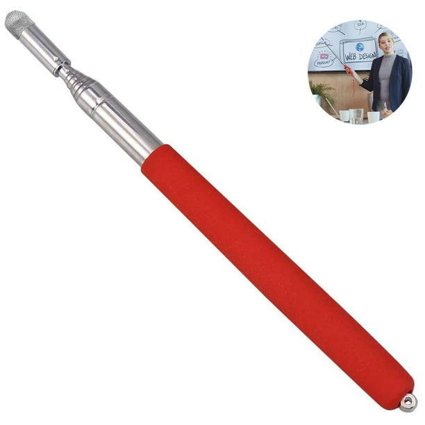 Bastón Rojo Puntero Telescópico Para Maestros, Puntero De Enseñanza, Puntero De Mano Puntero Retráctil Telescópico Extensible Presentador De Mano Puntero De Pizarra En El Aula Jormftte 221719-2