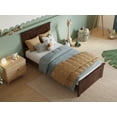 thumbnail image 3 of AFI Naples Twin Solid Wood Low Profile Platform Bed with Matching Footboard, Walnut, 3 of 12