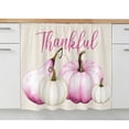 thumbnail image 2 of Pink White Pumpkin Small Sink Skirt 10"Wx11"L,Dustproof Under Sink Curtain with Self Adhesive Tape,Fall Thanksgiving Retro Light Beige Cabinet Curtain Cover for Bathroom Vanity,Kitchen Storage Shelf, 2 of 9