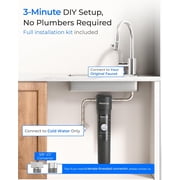 Waterdrop 15UA Under Sink Water Filter System, Under Counter Water Filter Direct Connect to Kitchen Faucet, NSF/ANSI 42 Certified, with one filter