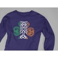 thumbnail image 5 of Old Glory Mens St. Patricks Day Shamrock Knot Long Sleeve Graphic T Shirt, 5 of 6