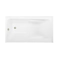 thumbnail image 2 of Aqua Eden CVTAP543023L6 54" Acrylic Rectangular 3-Wall Alcove Tub with Armrests, Left Hand Drain, Glossy White/Polished Nickel, 2 of 4