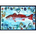 thumbnail image 1 of Carolines Treasures 8087-JMAT 36 x 24 Po Poisson Rouge Paillasson Intérieur Ou Extérieur, 1 of 4