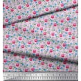 thumbnail image 3 of Soimoi Cotton Poplin Fabric Leaves & Floral Artistic Printed Fabric 1 Yard 42 Inch Wide, 3 of 3
