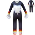 thumbnail image 4 of Conjunto de mono con guantes y gorro de dibujos animados de Sonic Shadow para niños y niñas, disfraz de Cosplay de Navidad y Halloween, 4 of 5