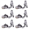 thumbnail image 1 of 300 Piezas Cat6 RJ45 Conector Cable UTP Jack Ethernet 8P8C Red CAT 6 Enchufes Modulares con Tapas RJ45 de 6.5 mm, 1 of 5