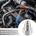 thumbnail image 2 of Unique Bargains Car Auto 3AN Male Weld on Fitting Bung Hose Adapter Fuel Oil Aluminum Alloy Silver Tone, 2 of 6