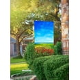 thumbnail image 4 of Spring Summer Landscape Red Yellow Flowers Field Poppies Grass Blue Sky House Flag 28" x 40" Double Sided Polyester Welcome Large Yard Garden Flag for Patio Lawn Home Outdoor Decor, 4 of 6