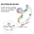 thumbnail image 5 of MULA 925 Sterling Silver Rings Band Stacking with Cubic Zirconia Size 6-9 Gifts for Women Lover, 5 of 6