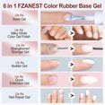 thumbnail image 3 of Set de esmaltes de uñas FZANEST Rubber Base Gel, 6 unidades, 7,5 ml, con Builder, 3 of 6