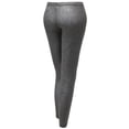 thumbnail image 2 of FashionOutfit Women's Basic Glittery Metallic Leggings, 2 of 3