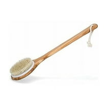 Dry Body Brush with Long Bamboo Handle – Natural Bristle Exfoliating Brush for Lymphatic Drainage, Cellulite Reduction & Full-Body Spa Care TIKA
