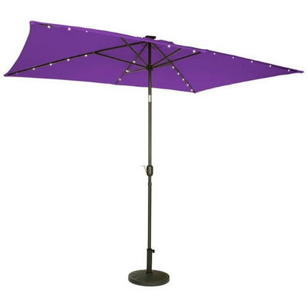 rectangular purple umbrella trademark innovations lighted solar patio powered led