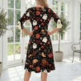 thumbnail image 7 of Womens Halloween Dress Pumpkin Skeleton Ghost Funny Scary Quick-Dry Lightweight Retro Halloween Clothing, 7 of 7