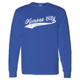 thumbnail image 4 of Kansas City Baseball Script - Hometown Pride, Pitcher Long Sleeve T Shirt - Large - Royal, 4 of 6