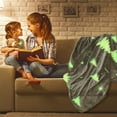 thumbnail image 4 of YUEHAO Christmas Throw Blanket, Throw Blanket, Winter Glow in The Dark Warm Blanket, Christmas Tree Pattern Blanket, Soft Warm Comfortable Blanket, Glowing Blanket On The Baby Soft Blanket (Gray, M), 4 of 7