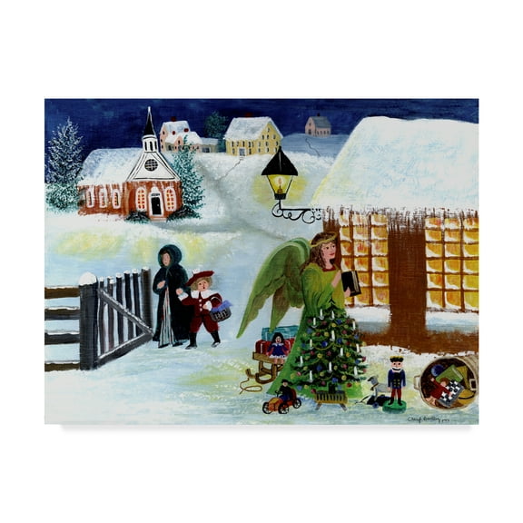 Trademark Fine Art 'Christmas Angel' Canvas Art by Cheryl Bartley