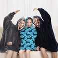 thumbnail image 5 of Blue Dachshunds Dog Blanket Hoodies for Kids 6-13YR Oversize Wearable Blanket Hoodies for Boys Girls Teens, 5 of 7