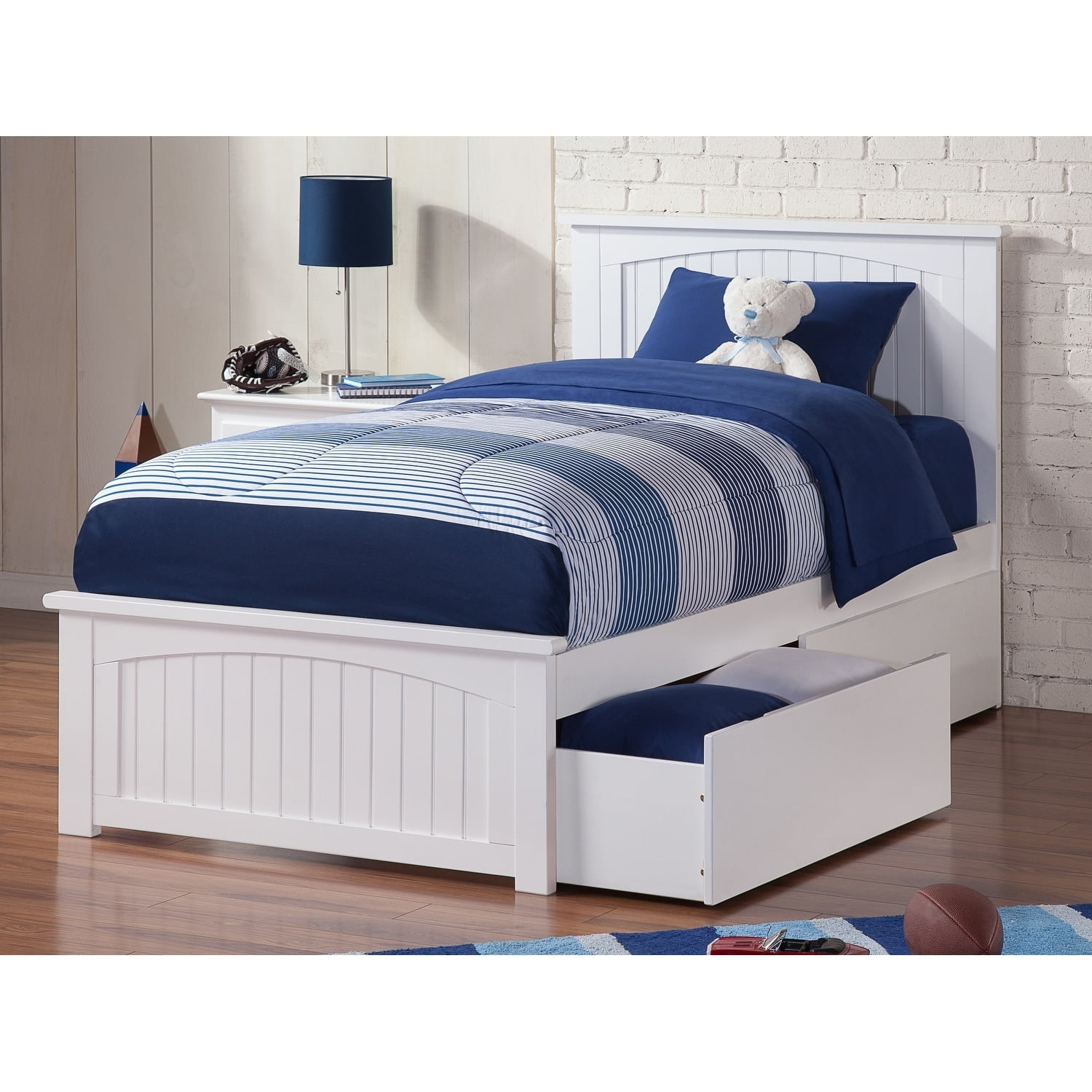 Atlantic Furniture Nantucket Twin Xl Platform Bed With Matching Foot