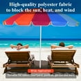 thumbnail image 4 of Patiojoy 8 FT Patio Beach Umbrella Sun Shelter w/Sand Anchor & Tilt Air Vent for Garden Beach Backyard Rainbow, 4 of 8