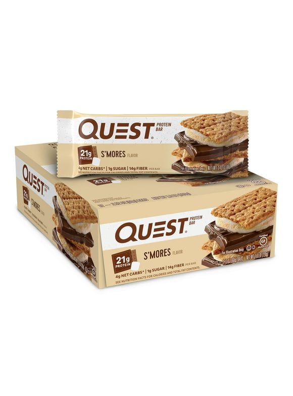 Quest Protein Bar, Smores, 20g Protein, 12 Ct