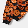 thumbnail image 5 of PatPat Halloween Family Matching Pajamas Allover Orange Jack-O'-Lantern Sleepwear Sets, 5 of 7