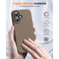 thumbnail image 5 of KOMI Designed for iPhone 16 Case,Shockproof Liquid Silicone Protective Phone Case with Soft Anti-Scratch Microfiber Lining Ultra Slim Drop Protection Phone Cover 6.1 inch Light Brown, 5 of 5
