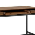 thumbnail image 5 of Pemberly Row Solid Hardood Industrial 60 " Desk in Medium Saddle Brown, 5 of 8