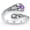 Sea Turtle Spoon Ring, variant on Ocean Spoon Rings for Women 925 Sterling Silver Natural Amethyst Open Adjustment Ring Ocean Lover Gift