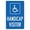 Color 2988, variant on Handicap Visitor With Graphic Metal Warning Signs, Cautions Security Handicap Parking Tin Sign, Safety Posted Signs for Street Business Wall Decor 8 x 12 Inch