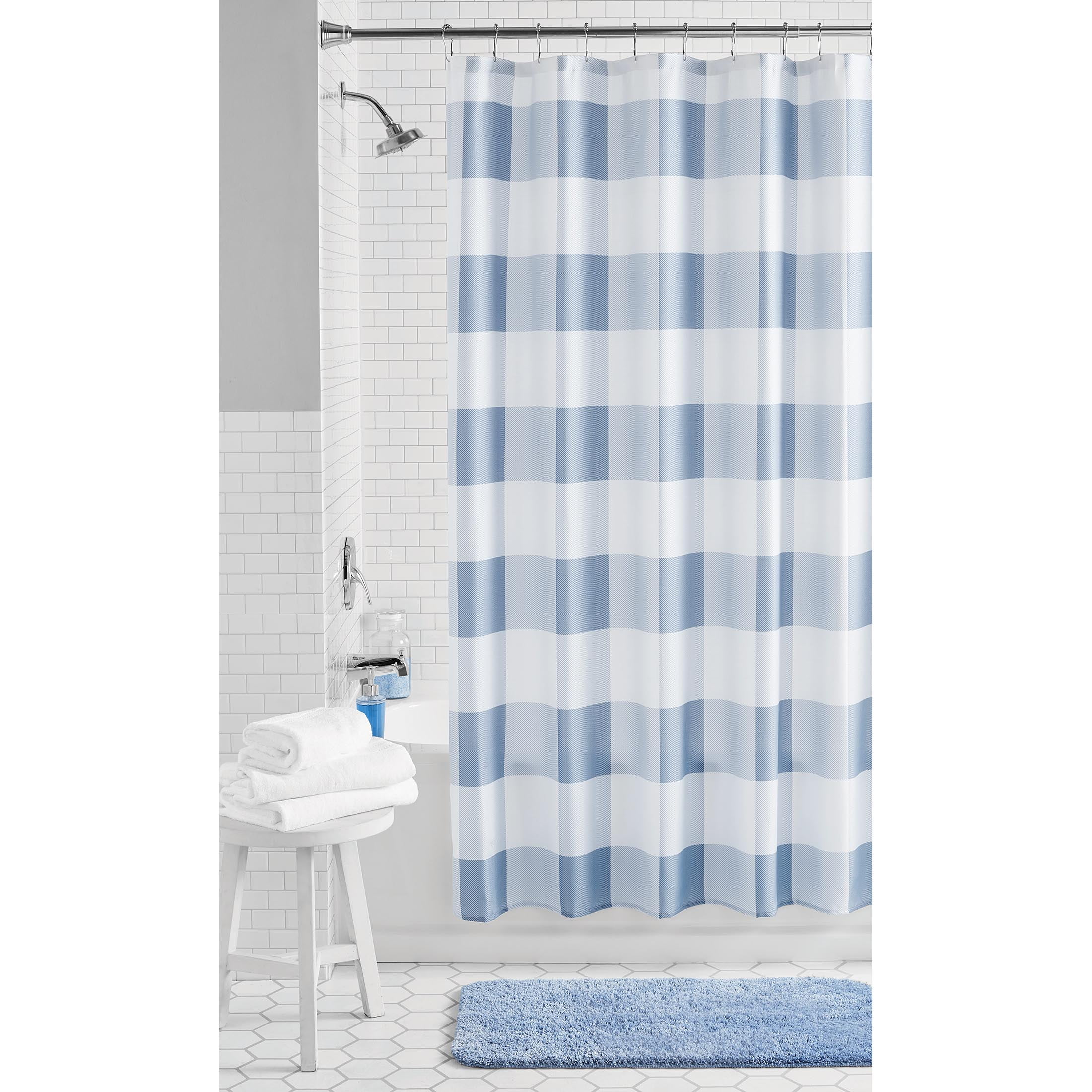 Home Classics Fabric Shower Curtain Montauk Stripe 