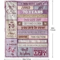 thumbnail image 2 of XZYG 70th Birthday Gifts for Women 70th birthday blanket for Her 70 Year Old Famale Gift Ideas Birthday Throw Blanket Gifts for 70 Year Old Birthday Gift for Women Wife Mom Grandma(50*60inch), 2 of 7