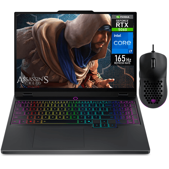 Laptop Gamer LENOVO Legion 5 GeForce RTX 5060 8GB Core i7 14700HX 32GB DDR5 SSD 1.5TB 15.1 OLED WQXGA 165Hz Teclado Ingles Mouse