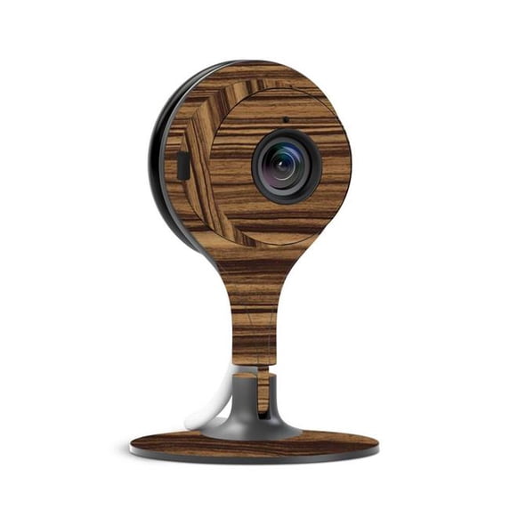 MightySkins NECAIN-Dark Zebra Wood Skin for Nest Cam Indoor Security Camera - Dark Zebra Wood