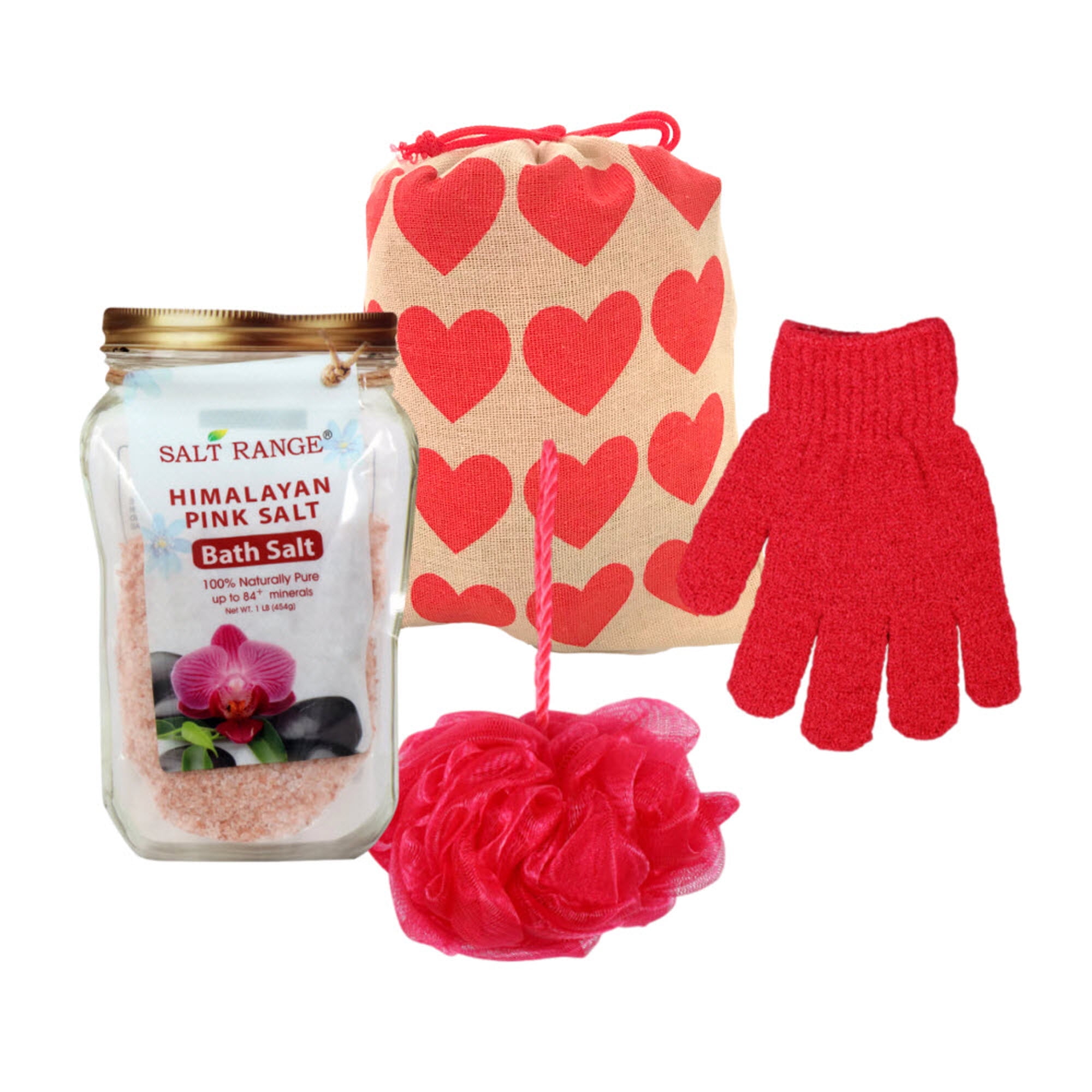 Himalayan Pink Bath Salt Bundle Bath Salt, Rose Infused Exfoliating